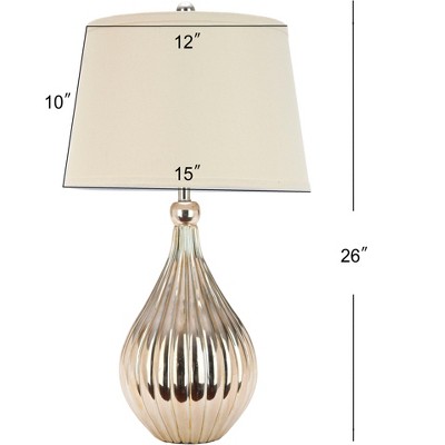 Elli Gourd Lamp (Set of 2) - Champagne - Safavieh