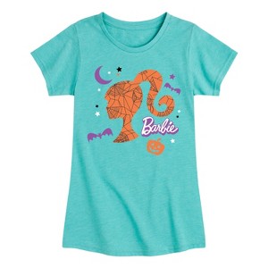 Girls' - Barbie - Witch Silhouette Fitted Short Sleeve Graphic T-Shirt - 1 of 4