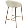 26" Glam Contemporary Counter Stool with Curved Upholstered Seat and Trestle-Style Base (Set of 2) for Kitchen, Bar - 4 of 4