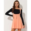 INSPIRE CHIC Women's Button Overalls Pinafore Suspenders Skirt - 3 of 4