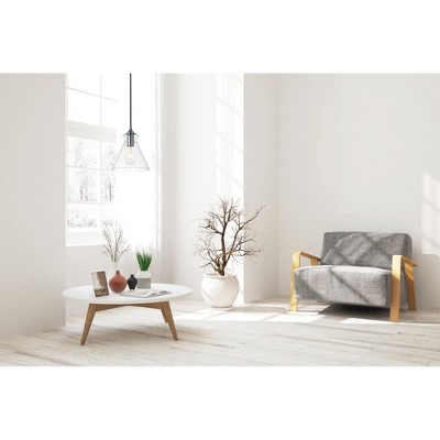 Destry Black and Clear Glass Pendant Light with Adjustable Cord