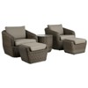 Spruce & Spring Patio Wicker Furniture Set Outdoor Rattan Bistro Set - 3 of 4