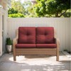 Gymojoy Outdoor PE Wicker Sofa Loveseat Sofa with Soft Cushion - 4 of 4