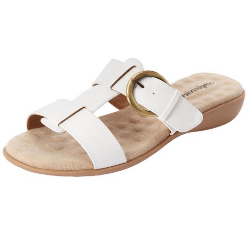 Comfortview Women's Wide Width The Dawn Sandal - 11 WW, White