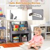 Tangkula Kids Wooden Bookshelf Bookcase Children Toy Storage Cabinet Organizer - 4 of 4
