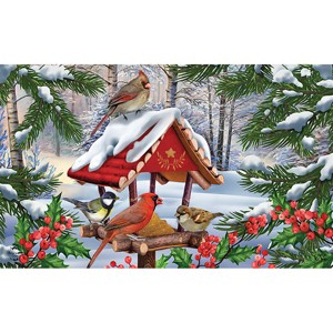 Briarwood Lane Doormat 30x18 Indoor Outdoor Gathered Together Winter For Winter Doormat - 1 of 4