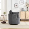 GDFStudio Roxane Modern Upholstered Swivel Chair with Pillows - 3 of 4