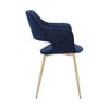 Gigi Velvet Metal Dining Room Chair - Armen Living - image 4 of 4