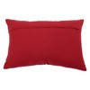 12"x20" Oversize Pom Pom Christmas Indoor Lumbar Throw Pillow Red - Pillow Perfect: Festive Plaid, Zippered - 3 of 3