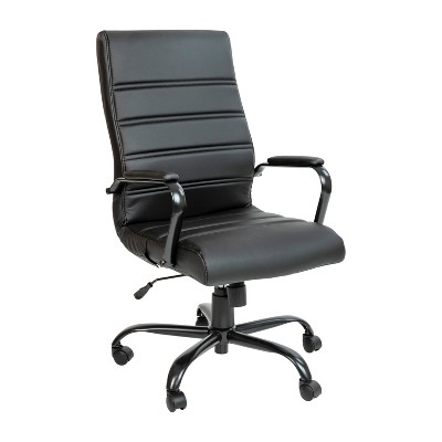 Merrick Lane Contemporary High-back Black Faux Leather Home Office ...