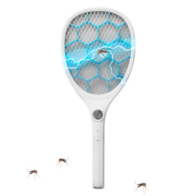 Rechargeable Electric Mosquito Fly Swatter Zapper Pest Insect Tennis Racket NEW 