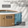 INTEX 28427EP PureSpa Bubble Massage Spa Set: Includes Energy Efficient Spa Cover – 140 Bubble Jets – 6 Person Capacity – 85" x 28" - 2 of 4