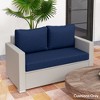 Outsunny 2 Seater Patio Furniture Cushions, 5 in Outdoor Loveseat Cushions with Removable Cover, Replacement Cushions for Outdoor Furniture - 2 of 4