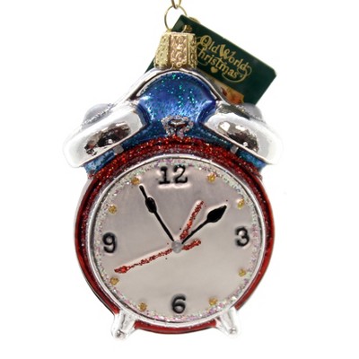 Old World Christmas Alarm Clock Wake Up Time  -  Tree Ornaments