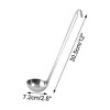 Unique Bargains Stainless Steel Ergonomic Handle Heat Resistance Non-Stick Soup Ladle 12'' x 2.8'' Silver Tone 1 Pc - 2 of 4