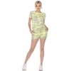 Women's 2 Piece Top & Shorts Super Soft Lounge Set - White Mark - 2 of 4