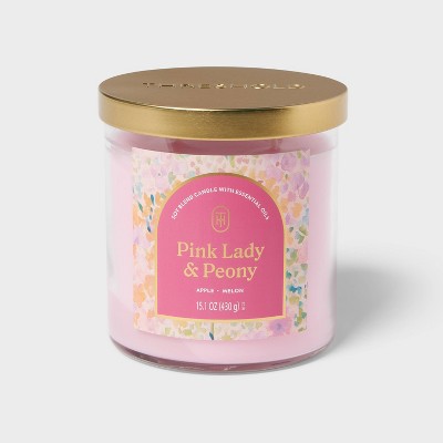 2-Wick Glass Jar Candle with Lid Pink Lady and Peony 15.1oz - Threshold™