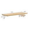 FONTOI Folding Table, Wall Mounted Folding Table for Small Spaces Bedroom, Burly Wood, 15.8"*6.5"*31.5" - 3 of 4