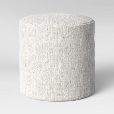 Bodrum Round Upholstered Ottoman Cream - Threshold™