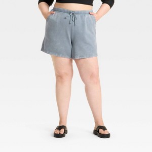 Women's Fleece Bermuda Mid-Rise Pull-On Shorts - Wild Fable™ - 1 of 3
