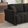 NicBex Couches for Living Room 80" Cloud Sofa Premium Chenille Fabric Upholstered 3-seat Sofa Couch with Pillows and Solid Wood, Black - 3 of 4