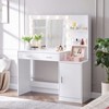 CAVINAS 46.4" Large Makeup Vanity with 2 Large Drawers Vanity Drawer Organizer Rectangular Vanity Table Mirror for Bedroom - 4 of 4