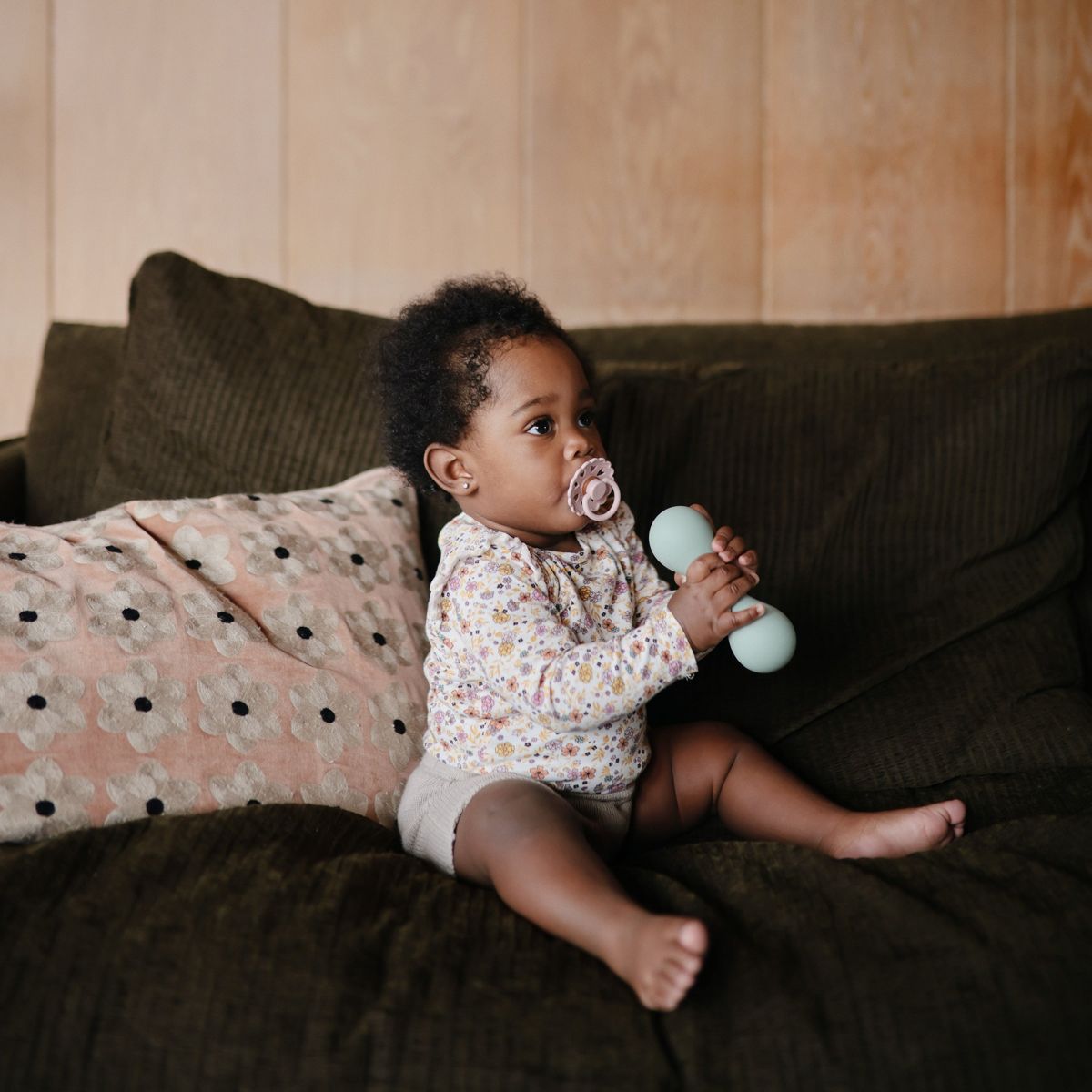 Mushie Silicone Baby Rattle Toy - thumbnail 5