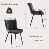 Acekool Faux Leather Modern Armless Dining Chairs Set of 2 with Metal Legs, Mid Century Accent Side Chairs for Kitchen & Living Room - 2 of 4