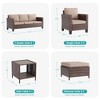 Sonkuki 6-Piece Patio Conversation Set Outdoor Wicker Rattan Furniture Set with Side Table - 2 of 4