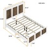 Full Size Farmhouse Platform Bed with Frame, Rustic Wooden Slat Panel Design and Sturdy Plywood Support System-Maison Boucle - 3 of 4