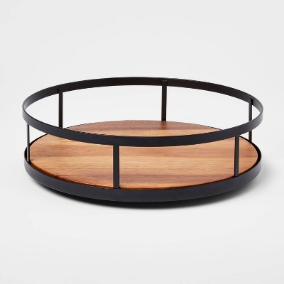 Wood Round Lazy Susan Spice Rack Threshold Target