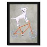 Americanflat Chihuahua On Bicycle by Coco De Paris Black Frame Wall Art