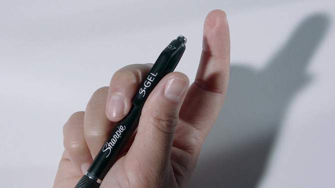 Sharpie S-Gel 4pk Gel Pens White Barrel 0.7mm Medium Tip Black, 2 of 12, play video
