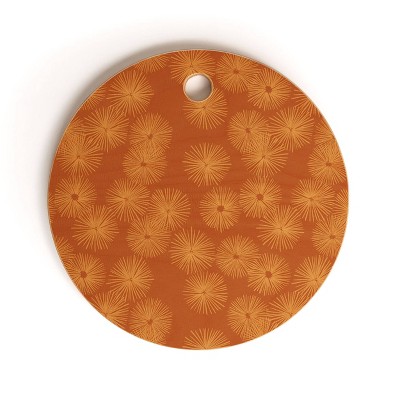 13" Wood Alisa Galitsyna Nasturtium Round Cutting Board - society6