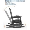 Adirondack Outdoor Rocking Chair - All Weather HDPE Plastic, Wide Armrests, Classic Fire Pit Chair, Easy to Install, Supports 380LBs - 4 of 4