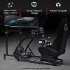 Dardoo Racing Simulator Cockpit with Triple Monitor Stand & Black Seat Fits Logitech, Thrustmaster & Fanatec No Wheel, Pedals or Handbrake - 3 of 4
