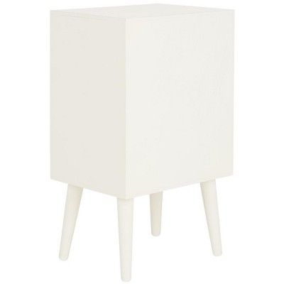 Pomona Antique White Mid-Century 3-Drawer Transitional Accent Table