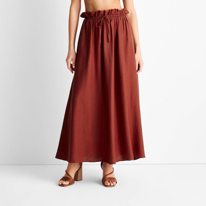 Women's Linen Tie-Front Maxi Skirt - Future Collective™ with Jenny K. Lopez, 1 of 7