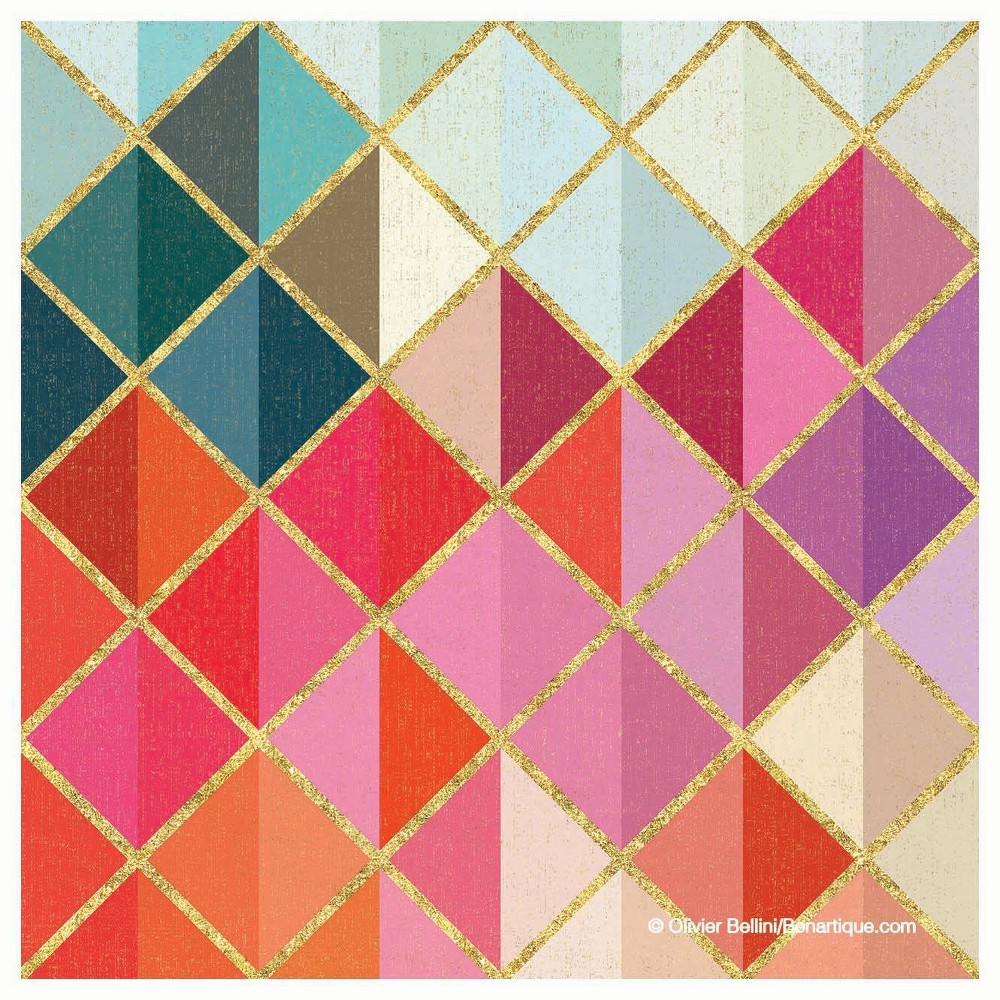 Thirstystone 4pk Ceramic Rainbow Diamond Print Coasters