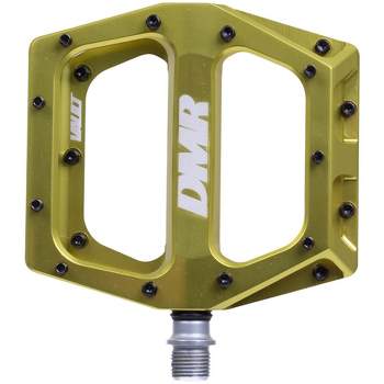 DMR Vault Platform Pedals 9/16" Concave Alloy Body 22 Removable Pins Lemon Lime