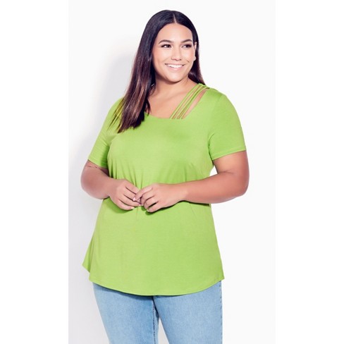 plus size cut out shirts