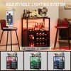 3-Tier Wine Bar Cabinet with Wine Rack and Storage Space, Buffet Cabinet with Glass Holder and Mesh Door, for Kitchen, Living Room and Bar - 2 of 4