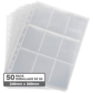 pocket trading card sleeves Enday Top Loading 9-Pockets Sports Card Holder (25 Pk)