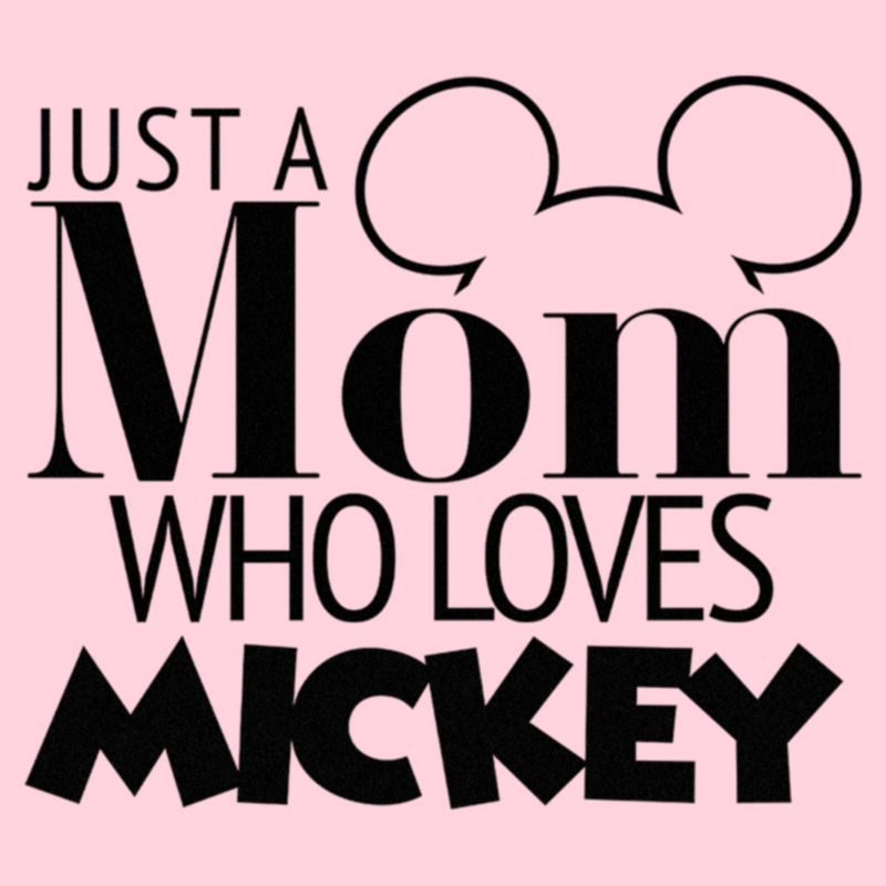Junior's Women Mickey & Friends Just a Mom Who Loves Mickey T-Shirt, 2 of 5