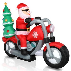 Karl Home Lighted Santa Claus Rides Motorcycle Christmas Outdoor Decoration - 1 of 4