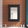 Sapphtopaz Modern Wall Mounted Bathroom Cabinet with Mirror Wooden Medicine Cabinet with Door & Adjustable Shelf Bathroom Mirrored Wall Cabinet - 4 of 4