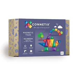 Connetix Rainbow Magnetic Tiles Mini Pack 24pc Set - 1 of 4