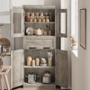 66.9" Pantry Cabinet with Drawer, Kitchen Storage Buffet Cabinet with 4 Shelves, Freestand Storage Cabinet - 3 of 4