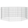 vidaXL Animal Enclosure Silver Galvanized iron Adjustable size - 3 of 4