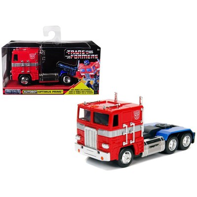 G1 Autobot Optimus Prime Truck Red w/Robot on Chassis "Transformers" TV Series "Hollywood Rides" 1/32 Diecast Model by Jada